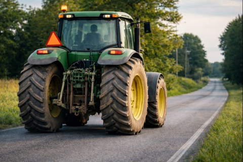 Tractor op de weg