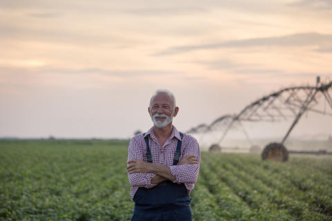 Boer op het platteland