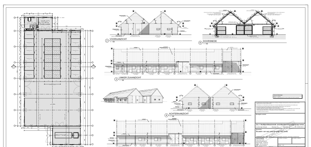 Plan van een stal